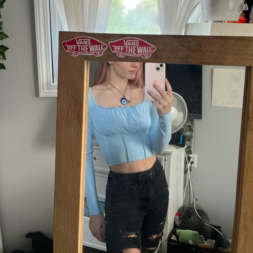 Shein blue top